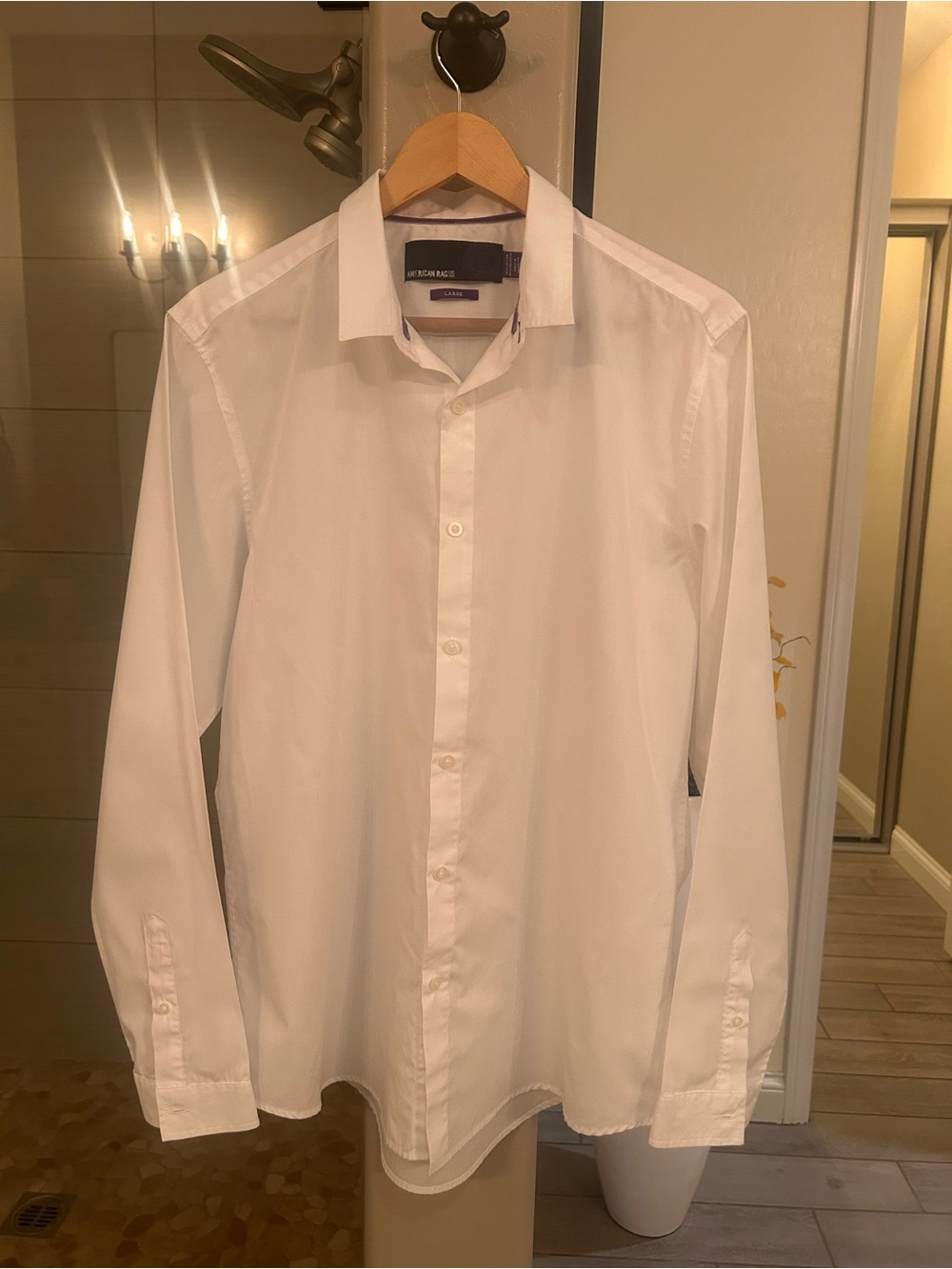 American Rag White Men's Dress Shirt - Classic Collar